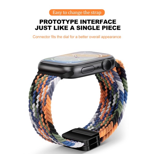 Magnetyczny nylonowy pasek pętli do Apple Watch Series 10 9 8 7 6 Ultra 2 pasek 38-49 mm - Zdjęcie 10 z 32