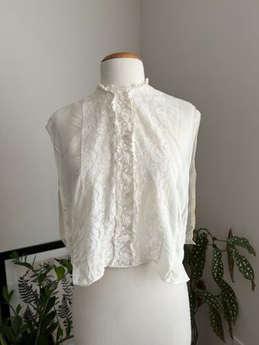 Vintage 40er 50er Jahre Damen Jami Spitzendetail transparent Dickey Negligee - Bild 3 von 18