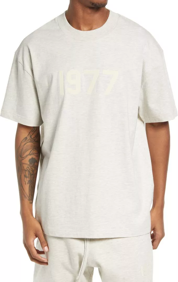 FOG Fear Of God Essentials Tee Shirt 1977 Light Oatmeal Size