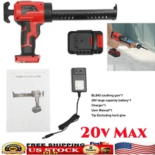High Power Electric Caulk Gun,20v Max Cordless Caulking Gun w/ Lithium Battery