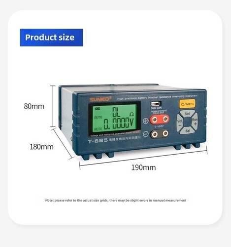 220V High Precision Resistance Tester Battery Voltage Tester LCD Display - Picture 13 of 16