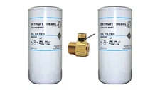 Detroit Diesel 23530573 Oil Filter Kit with T-201 Oil Drain Valve 3/4"-14 NPT