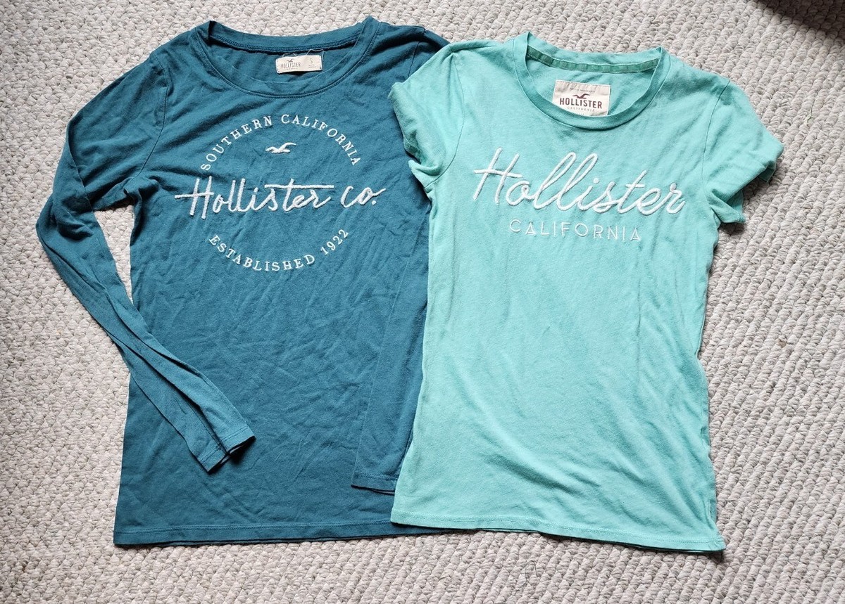 LOT OF Y2K 2000S HOLLISTER CO FITTED LS SS Graphic HCO TEE