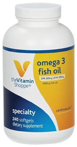The Vitamin Shoppe - Omega 3 Fish Oil 300 EPA / 200 DHA 1000 MG 240  Softgels for sale online | eBay