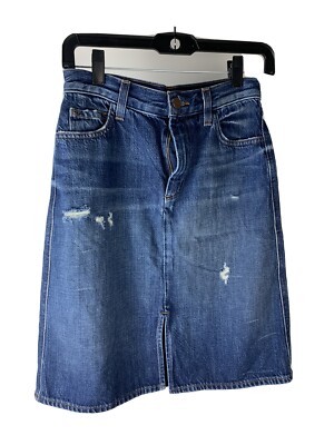 J BRAND Womens Carolina Jb000752 Skirt Slim Kingsland Blue Size 25