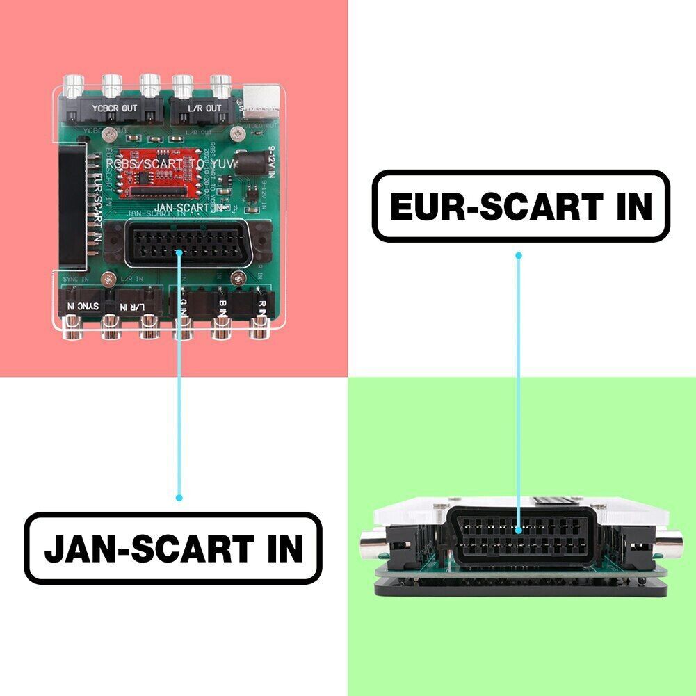Convertisseur Vidéo SCART RGBS Vers YUV - Pour Dreamcast, PS2, Mega Drive