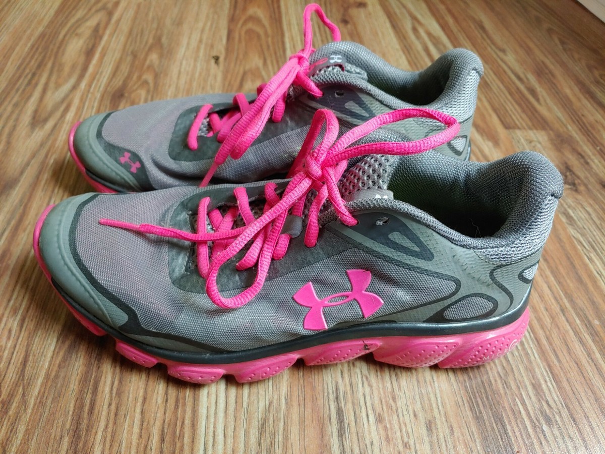 Under Armour Breast Cancer Basketball Shoes 1244687-045 Women Gray Pink