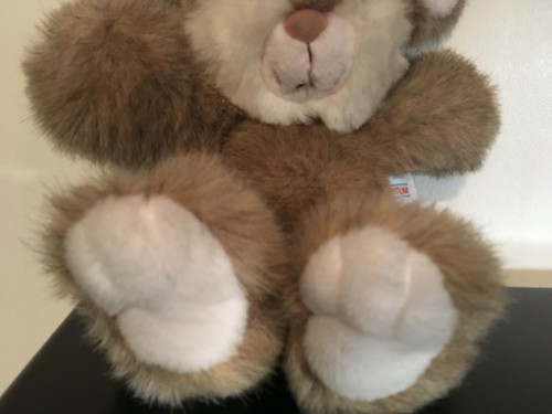 Vtg Heartline Bunny Rabbit Plush Soft Toy Light Brown Animal Stuffed 14" Korea - Picture 4 of 10