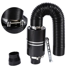 Car 3" Cold Air Filter Feed Enclosed Intake Induction Pipe Hose Kit Universal