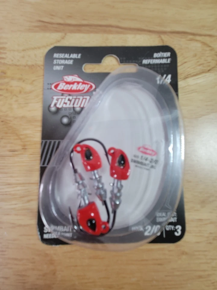 BERKLEY Fusion🔥 Jighead Swimbait Plantilla Gancho de Pesca 1/4 Gancho 2/0 CANTIDAD3🔥Gran Juego🔥 Foto 3 de 4