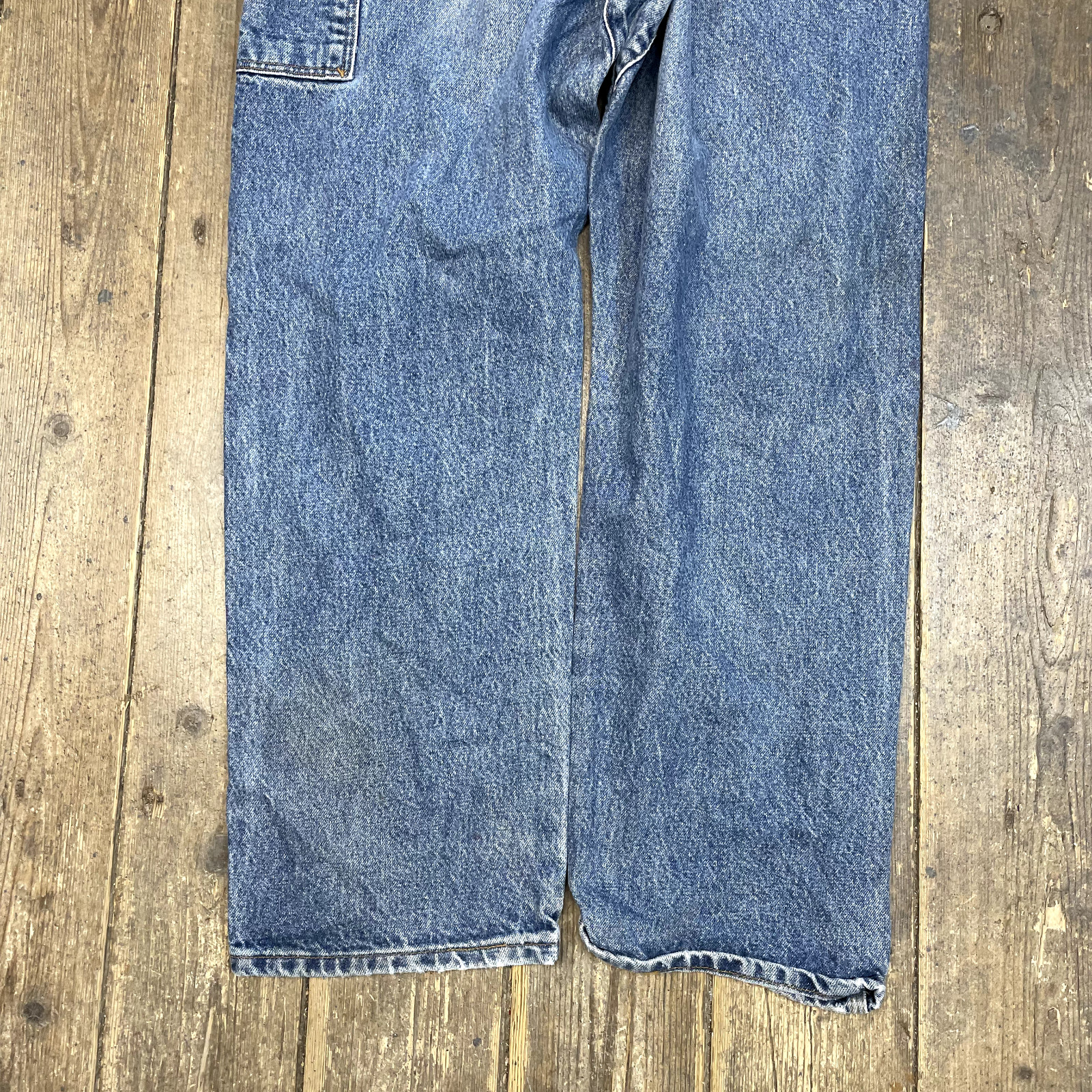 Wrangler FR Jeans Original Fit Carpenter Denim Workwear Trousers, Blue, Mens image 7