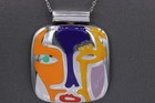ART INSPIRED ENAMEL Pendant MADE IN ITALY alessandro menegatti Sterling Silver — photo 9