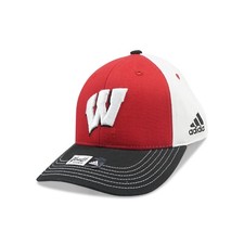 Wisconsin Badgers NCAA Adidas Team Logo Red/Black YOUTH Adjustable Cap