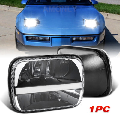 5X7 7x6 LED Headlight Hi/Lo Beam DRL For Chevy 1984-1996 Corvette C4