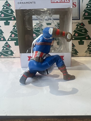 Captain America Marvel Christmas Tree Hallmark Ornament New In Box. - Picture 17 of 19