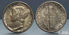 1943 D Mercury Dime, Brilliant Uncirculated, Soft Toning, Ryan's Rare Coin C7738
