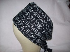 Men/Women Surgical Scrub Cap Lined Christmas HO HO HO 100 Cotton Cute