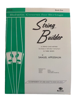 Belwin Course For Strings Sheet Music Song Book 1 Samuel Applebaum           M22