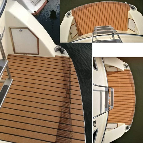 EVA Foam Mat Marine Carpet Yacht Boat Decking Teak Flooring Light Brown 240×90cm - Picture 20 of 22