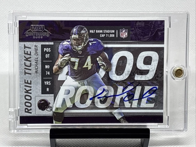 Michael Oher 2009 Playoff Contenders ROOKIE CARD AUTO SP - RARE - Ravens NM+