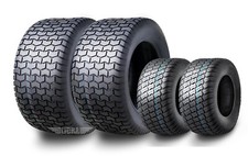 Set 4 WANDA 15X6-6 & 22X9.5-12 Lawn Mower Tractor Turf Tires 4 Ply-13016/13135