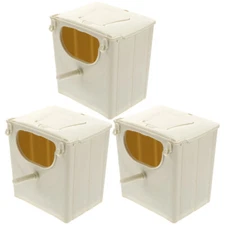 3PCS Bird Breading Nests Plastic Nesting Boxes for Parrots Finches Parakeets