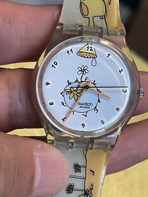 SWATCH GENT ORIGINALS - GK312 FLOWER TALK - Vintage (needs  display picture 3