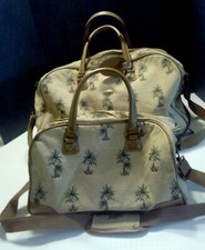 Diane von Furstenberg Set of 2 Tapestry Travel Luggage pieces.