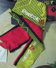 Image of $55 Reebok Crossfit Compression Arm Sleeve Yellow/Red Pair L NEW