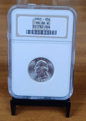 1950  Washington Quarter   NGC  MS66