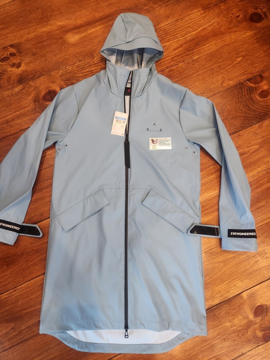 New Jordan 23 Jumpman Engineered Trench Rain Coat Blue