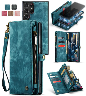Fr Samsung Galaxy S26 Ultra S25 S24 S23 Detachable Phone Case With Zipper Wallet