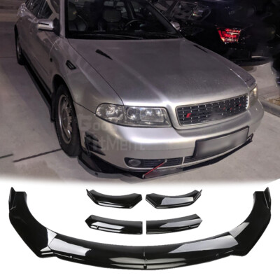 For Audi A3 A4 A5 A6 B6 S4 S5 Car Front Bumper Lip Splitter Spoiler Glossy Black