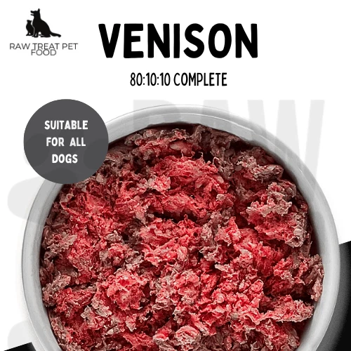 VENISON Complete Raw Treat Pet Foods Frozen 801010 Raw Dog Food Blocks