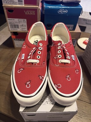 Vans OG ERA LX Paisley Pompeian Red White Brand New Size 10  display picture 2
