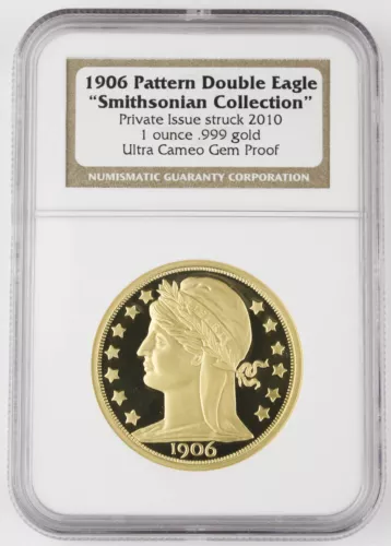 1906 2010 Pattern Double Eagle 1 Oz Gold Proof Private Medal NGC Ultra Cameo GEM