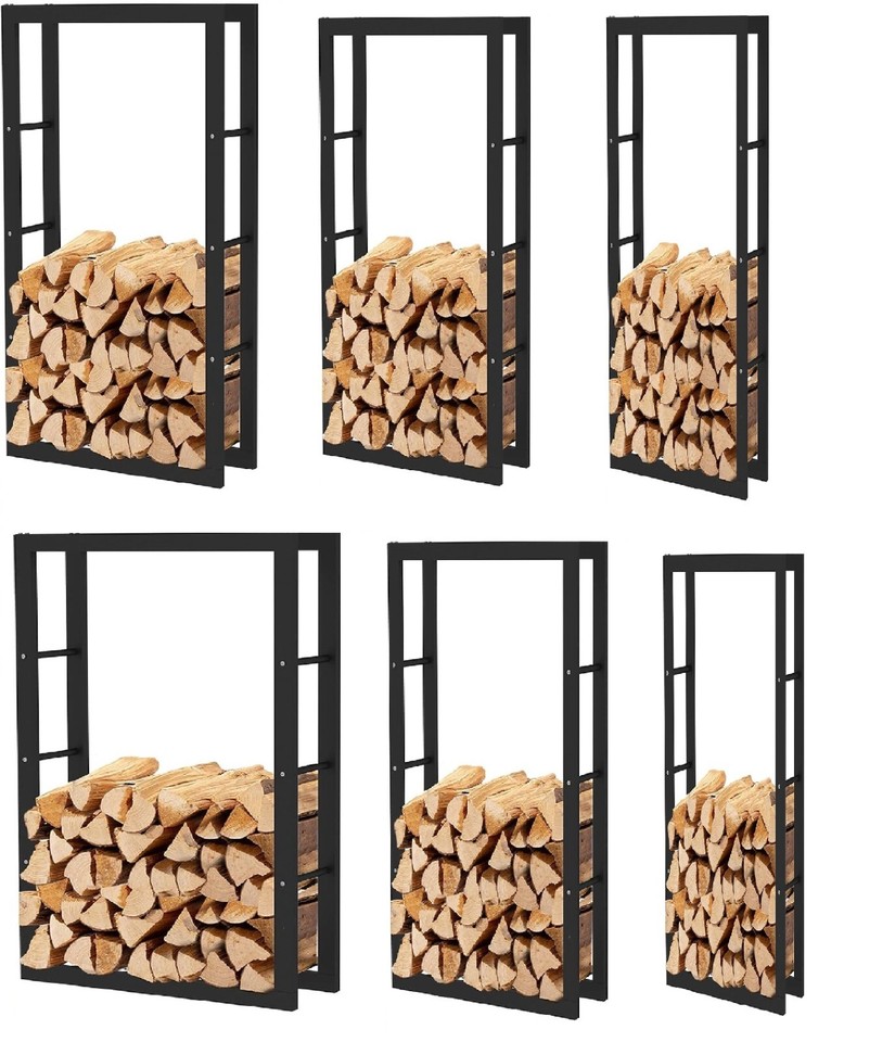 Kaminholzregal Metall Brennholzregal Feuerholzregal Stapelhilfe Kaminholz 9M Neu