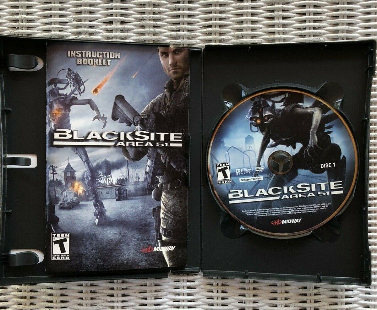 BlackSite~Area 51~(PC-DVD-ONLINE-2007)~Vintage~Brand New~Sealed