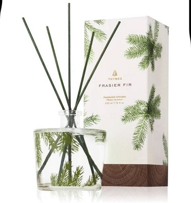 New Thymes Frasier Fir Reed Fragrance Diffuser 7.75 oz Large Size Great Gift
