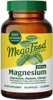 Magnesium 300 Mg - Highly Absorbable Blend of Magnesium Glycinate, Citrate & Mal