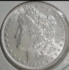 1896-P AU/UNC Morgan Silver Dollar~KEY DATE~    "Does Have Scratch On Face"#1687