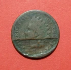1880 Indian Head Cent Mint Error - Lamination Loss