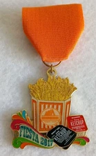 San Antonio Fiesta Medal Whataburger Fries & Ketchup 2017 Pinback