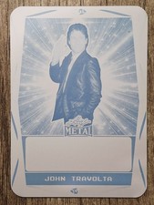 2023 Leaf Metal WhatNot Celebrity Edition John Travolta #BA-JT1 Cyan Plate 1/1