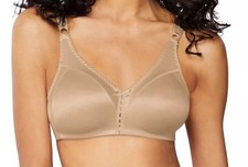 NWOT BALI Double Support Size 42 D Beige Full Figure Wireless Bra Style:3820