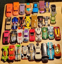 Vintage Hot Wheels Diecast Cars, 1:64, Lot of 34, circa 1988 to 2015