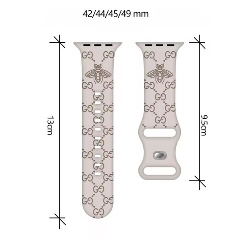 Silicone Apple Watch Band Fits 42/44/45/49mm Watch straps Modern and Luxury band - Zdjęcie 4 z 5