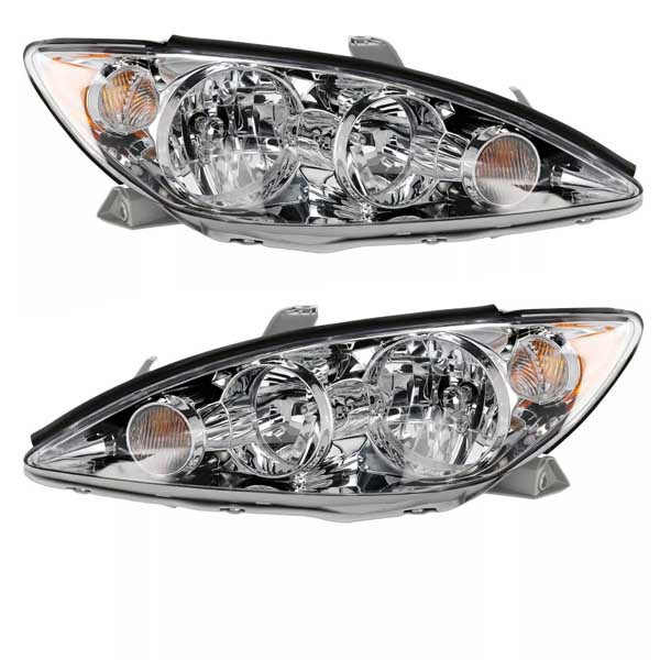 For 05-06 Camry USA Built Headlight Headlamp Head Light Lamp with Bulb PAIR SET