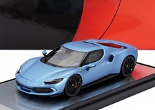 BBR 1/43 Ferrari 296 GTB Hybrid 830HP V6 With Hat Matt Light Blue BBRC264SU13