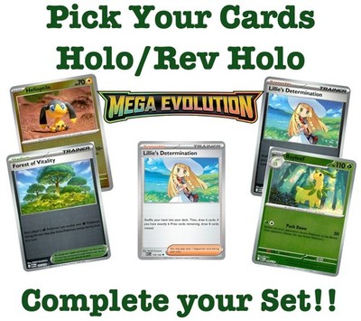 Pokemon TCG Mega Evolution Rev Holo/Holo/Regular -Pick your card 1-132